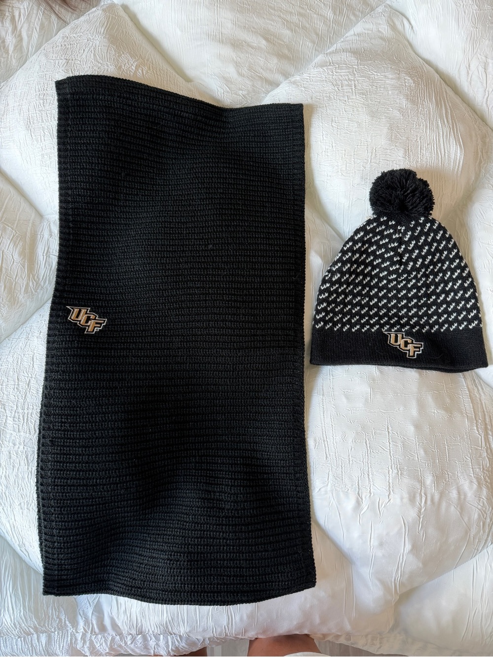 UCF infinity scarf and Pom Beanie Set
